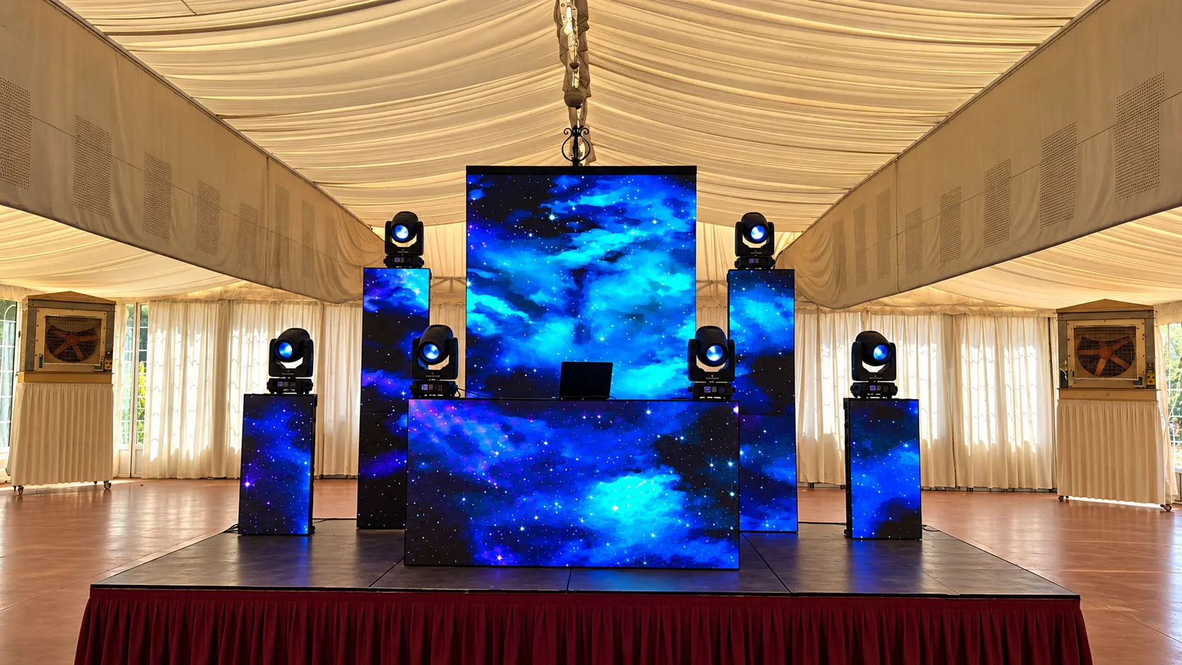 Pantalla LED en un montaje de MasterSound